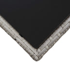 vidaXL Couchtisch Grau 45x45x40 cm Poly Rattan und Glas