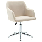 vidaXL Esszimmerstühle 6 Stk. Drehbar Creme Stoff