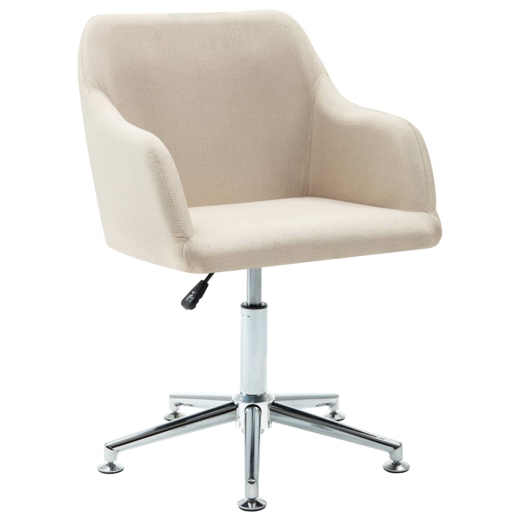 vidaXL Esszimmerstühle 6 Stk. Drehbar Creme Stoff
