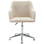 vidaXL Esszimmerstühle 6 Stk. Drehbar Creme Stoff