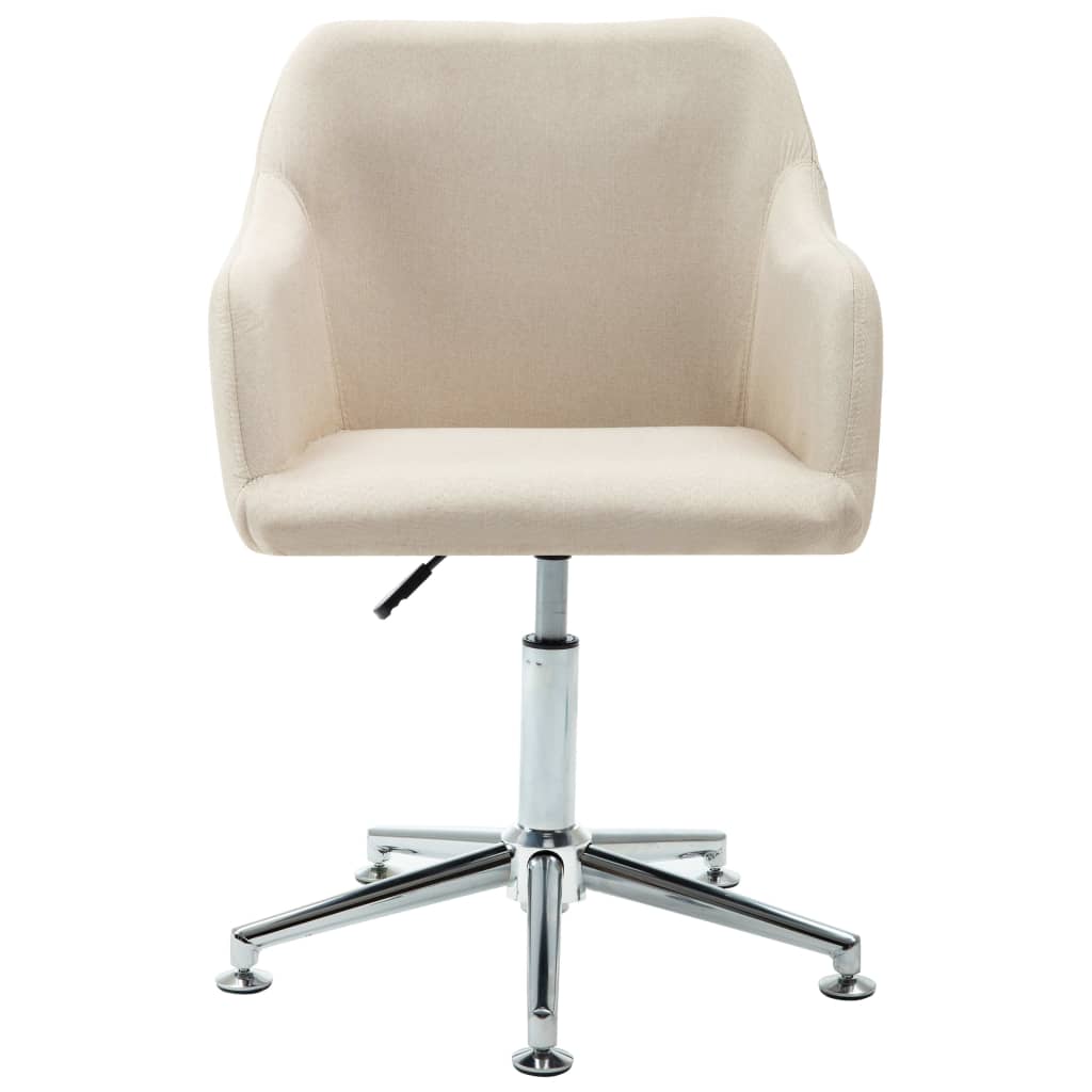 vidaXL Esszimmerstühle 6 Stk. Drehbar Creme Stoff
