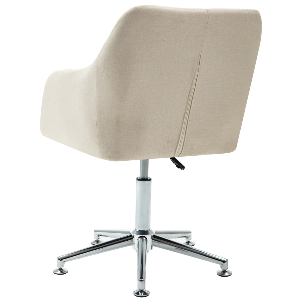 vidaXL Esszimmerstühle 6 Stk. Drehbar Creme Stoff