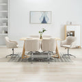 vidaXL Esszimmerstühle 6 Stk. Drehbar Creme Stoff