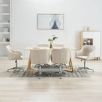 vidaXL Esszimmerstühle 6 Stk. Drehbar Creme Stoff