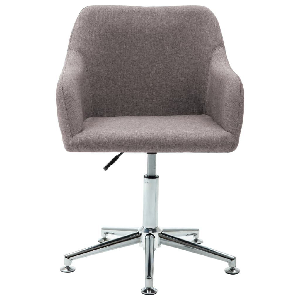 vidaXL Esszimmerstühle Drehbar 6 Stk. Taupe Stoff