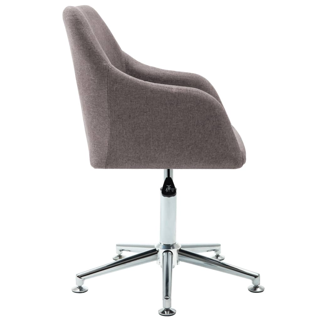 vidaXL Esszimmerstühle Drehbar 6 Stk. Taupe Stoff