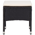 vidaXL 5-tlg. Garten-Essgruppe Schwarz Poly Rattan und Glas