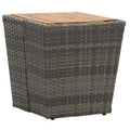 vidaXL Beistelltisch Schwarz 41,5×41,5×43 cm Poly Rattan & Massivholz