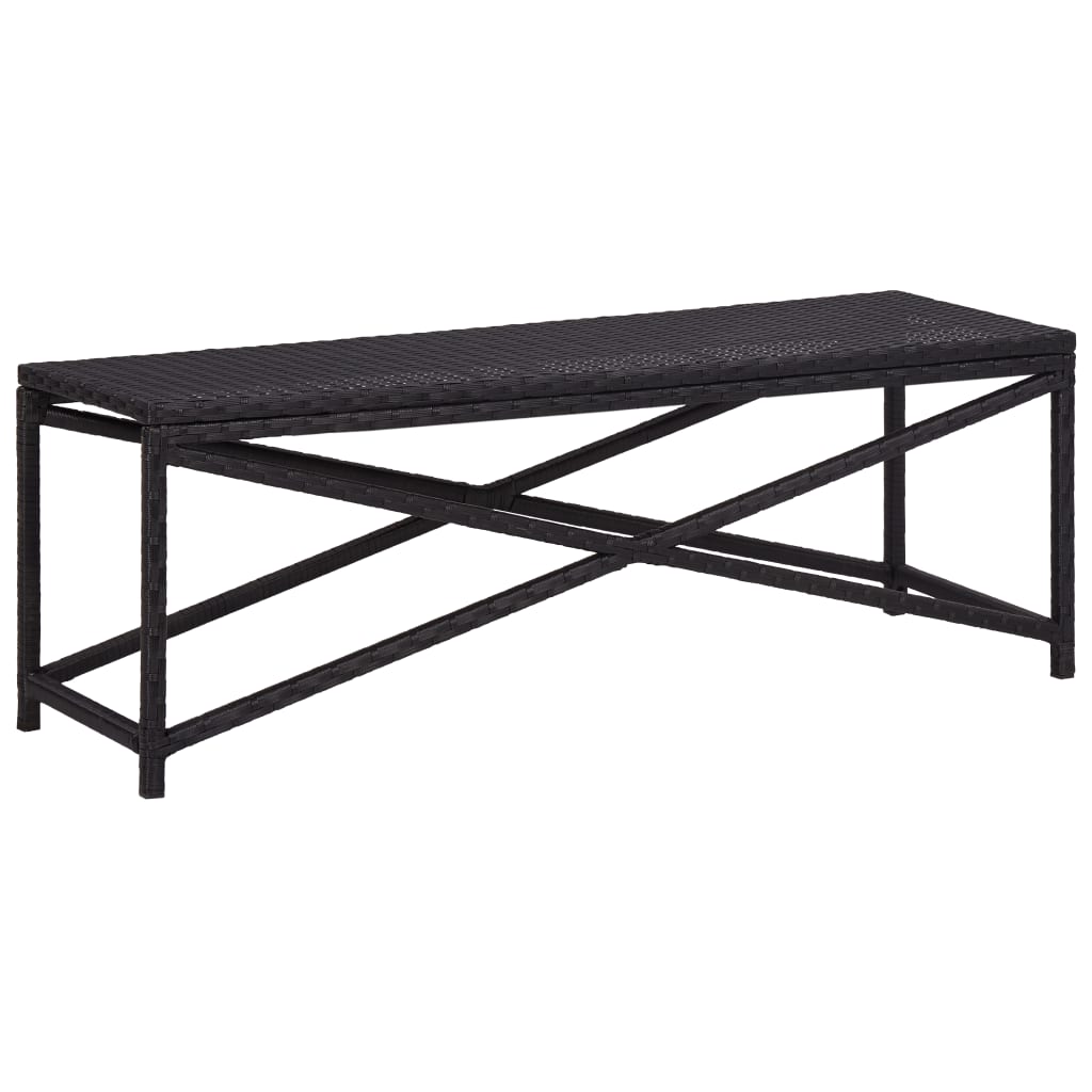 vidaXL Gartenbank 106 cm Poly Rattan Braun