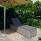 vidaXL Sonnenliege mit Auflage Poly Rattan Braun