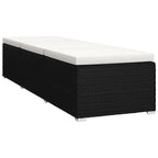 vidaXL Sonnenliege mit Auflage und Teetisch Poly Rattan Cremeweiß