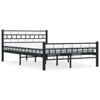 vidaXL Bettgestell Schwarz Stahl 140×200 cm