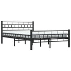 vidaXL Bettgestell Schwarz Stahl 140×200 cm