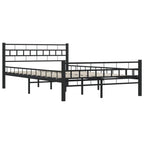 vidaXL Bettgestell Schwarz Stahl 140×200 cm