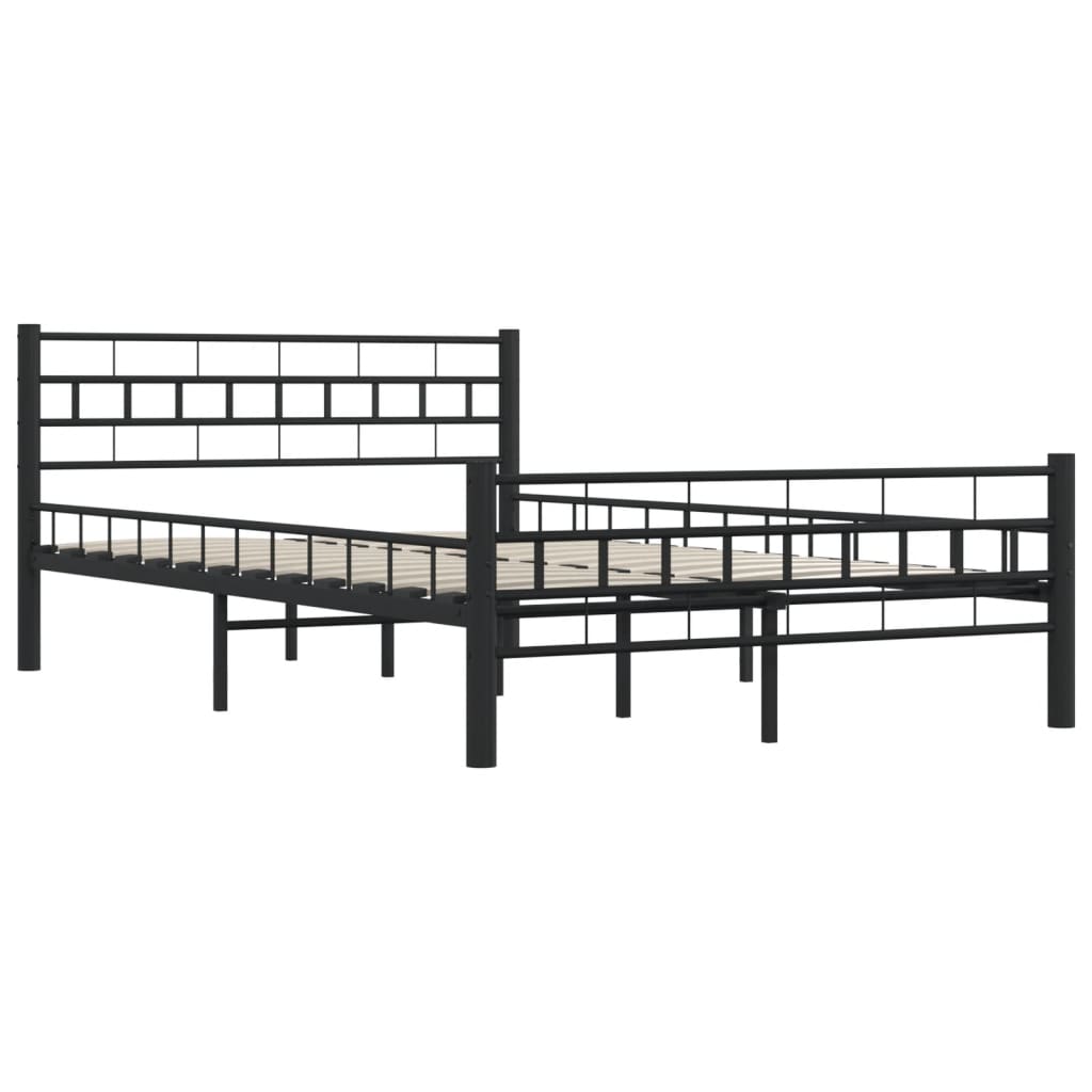 vidaXL Bettgestell Schwarz Stahl 140×200 cm