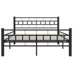 vidaXL Bettgestell Schwarz Stahl 140×200 cm