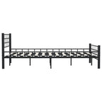 vidaXL Bettgestell Schwarz Stahl 140×200 cm