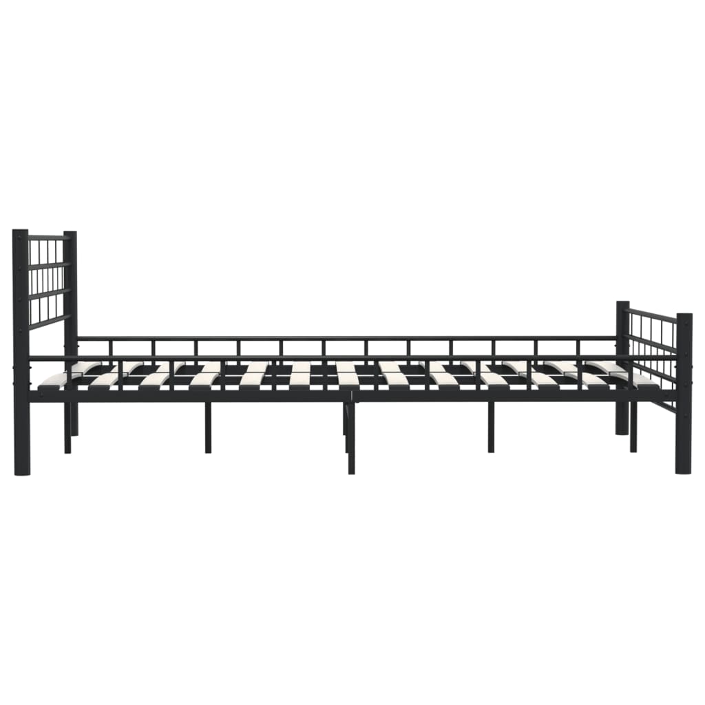 vidaXL Bettgestell Schwarz Stahl 140×200 cm
