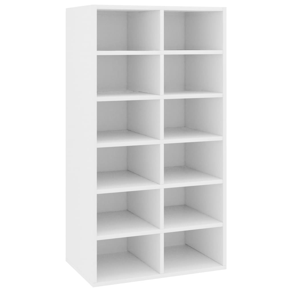 vidaXL Schuhregal Weiß 54x34x100,5 cm Holzwerkstoff