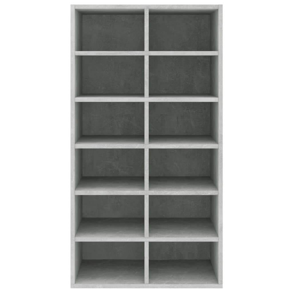 vidaXL Schuhregal Betongrau 54x34x100,5 cm Holzwerkstoff