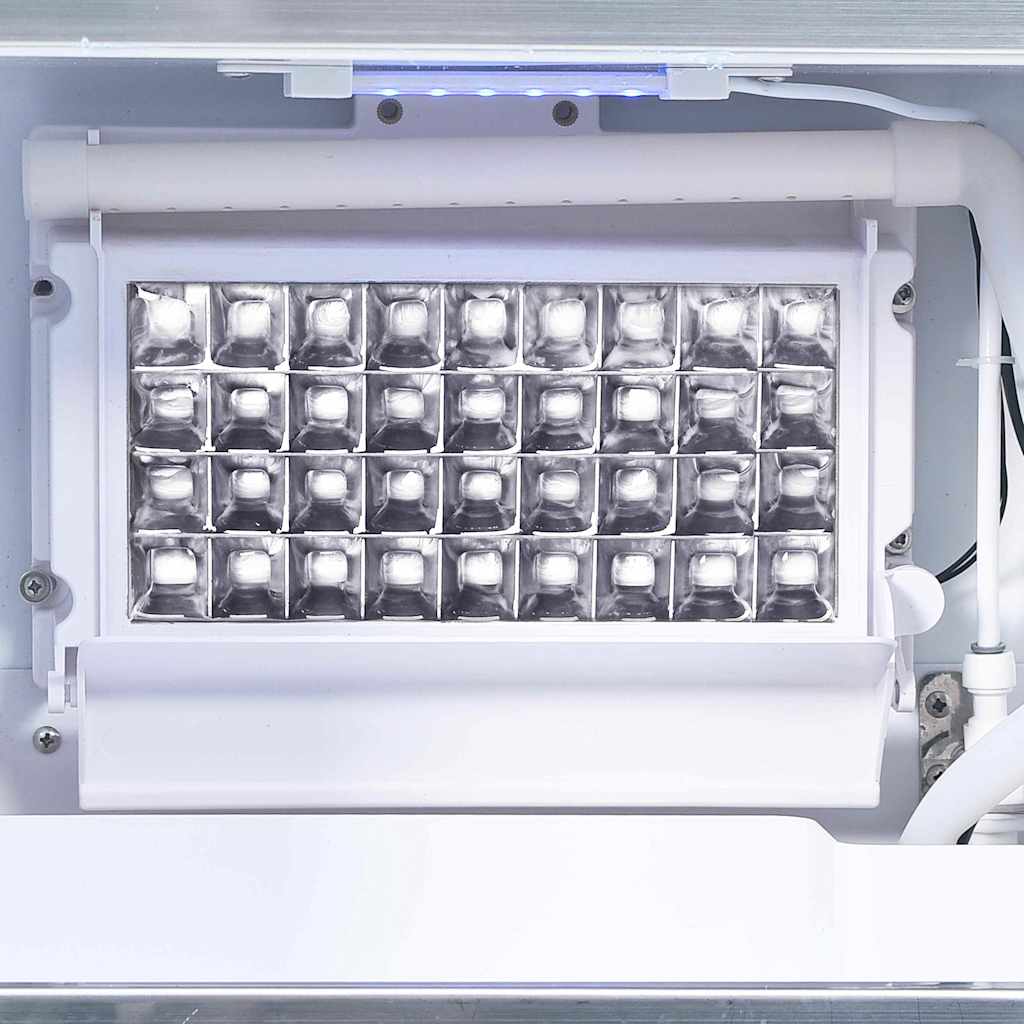 vidaXL Eiswürfelbereiter mit Tür Silber 43 x 40 x 71 cm Edelstahl