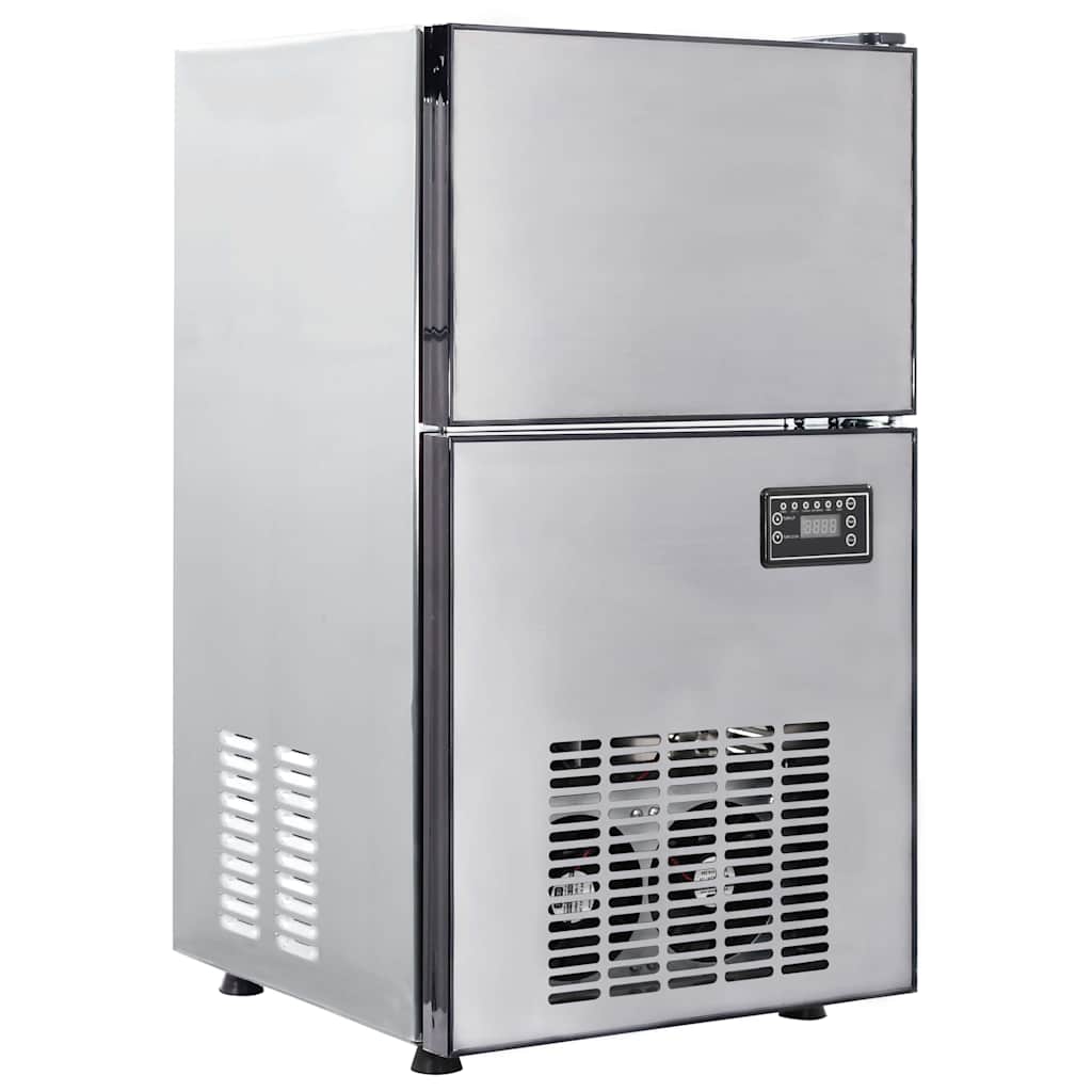 vidaXL Eiswürfelbereiter mit Tür Silber 43 x 40 x 71 cm Edelstahl
