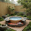 vidaXL Whirlpool-Umrandung Grau Poly Rattan