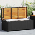 vidaXL Sitzbank mit Stauraum 120 cm Poly Rattan Schwarz