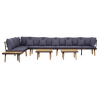 vidaXL Garten-Lounge-Set 8-Sitzer mit Kissen Massivholz Akazie