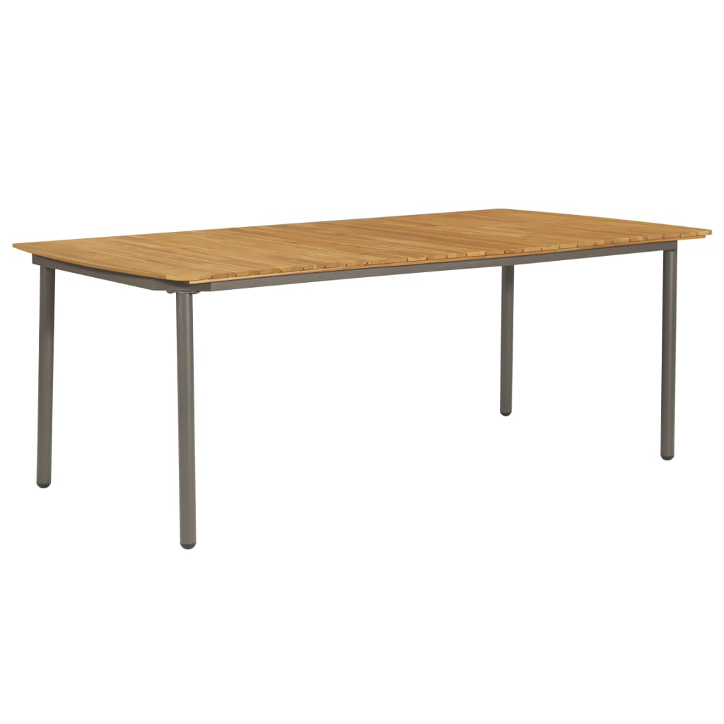 vidaXL Gartentisch 200x100x72 cm Massivholz Akazie und Stahl