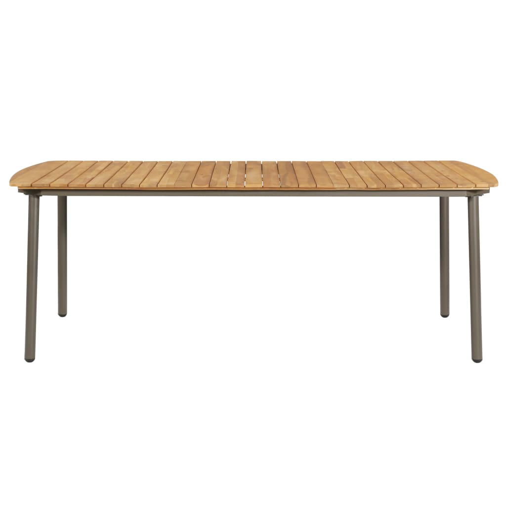 vidaXL Gartentisch 200x100x72 cm Massivholz Akazie und Stahl
