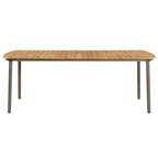 vidaXL Gartentisch 200x100x72 cm Massivholz Akazie und Stahl