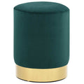 vidaXL Hocker Dunkelgrün und Golden Samt 28 x 36 cm