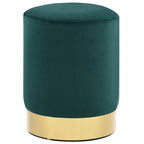 vidaXL Hocker Dunkelgrün und Golden Samt 28 x 36 cm