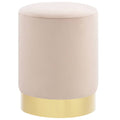 vidaXL Hocker Aprikose und Golden Samt 28 x 36 cm