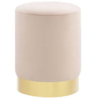 vidaXL Hocker Aprikose und Golden Samt 28 x 36 cm