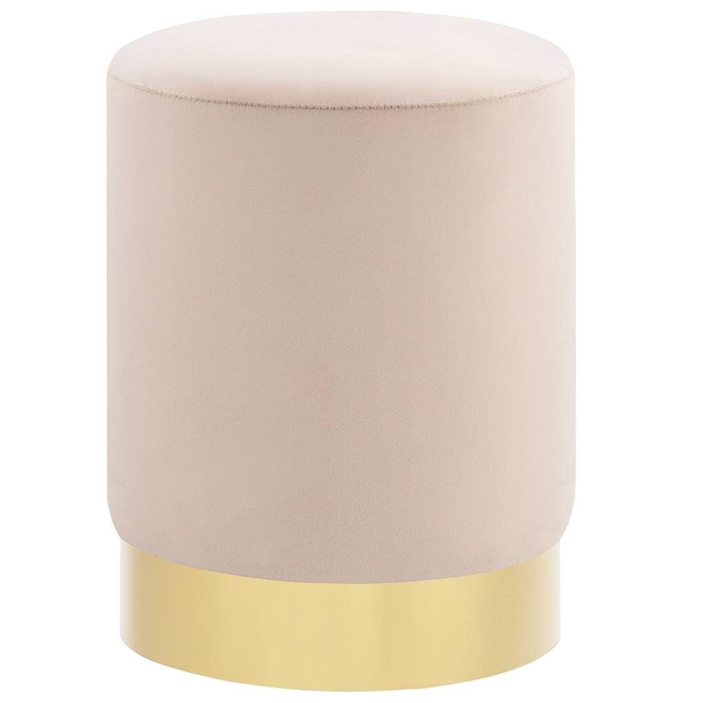 vidaXL Hocker Aprikose und Golden Samt 28 x 36 cm