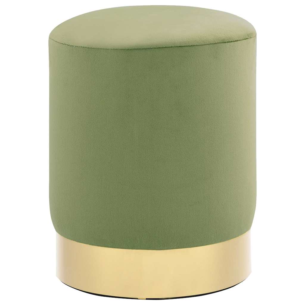 vidaXL Hocker Senfgrün und Golden Samt 28 x 36 cm