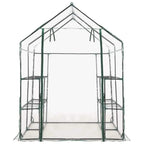vidaXL Gewächshaus mit 8 Regalen 143 x 143 x 195 cm
