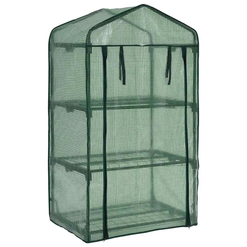 vidaXL 3-stufiges Mini-Gewächshaus 69 x 49 x 125 cm
