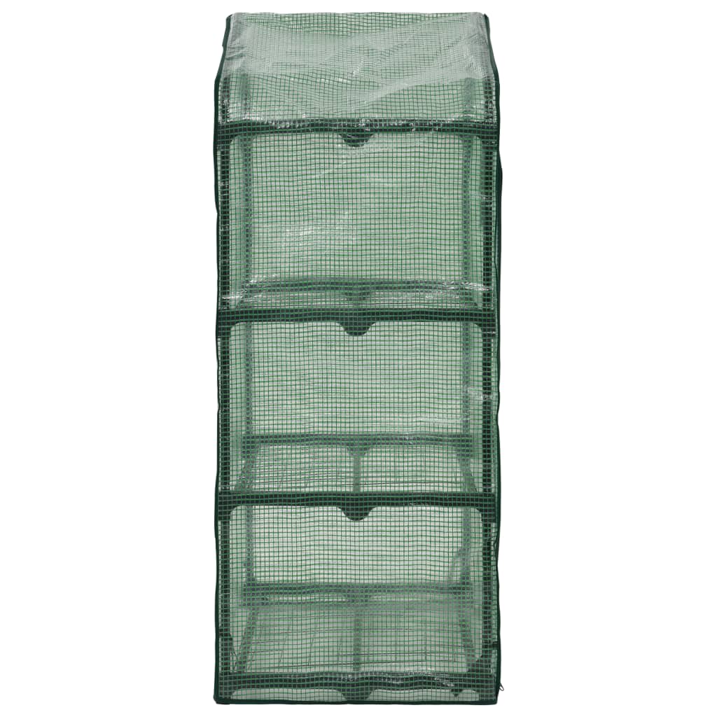 vidaXL 3-stufiges Mini-Gewächshaus 69 x 49 x 125 cm