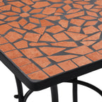 vidaXL Mosaik-Bistrotisch Terrakottarot 60 cm Keramik