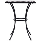 vidaXL Mosaik-Bistrotisch Schwarz und Weiß 60 cm Keramik
