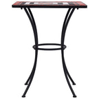 vidaXL Mosaik-Bistrotisch Terrakottarot und Weiß 60 cm Keramik