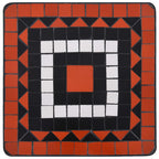 vidaXL Beistelltisch Mosaik Keramik Terracotta und Weiß