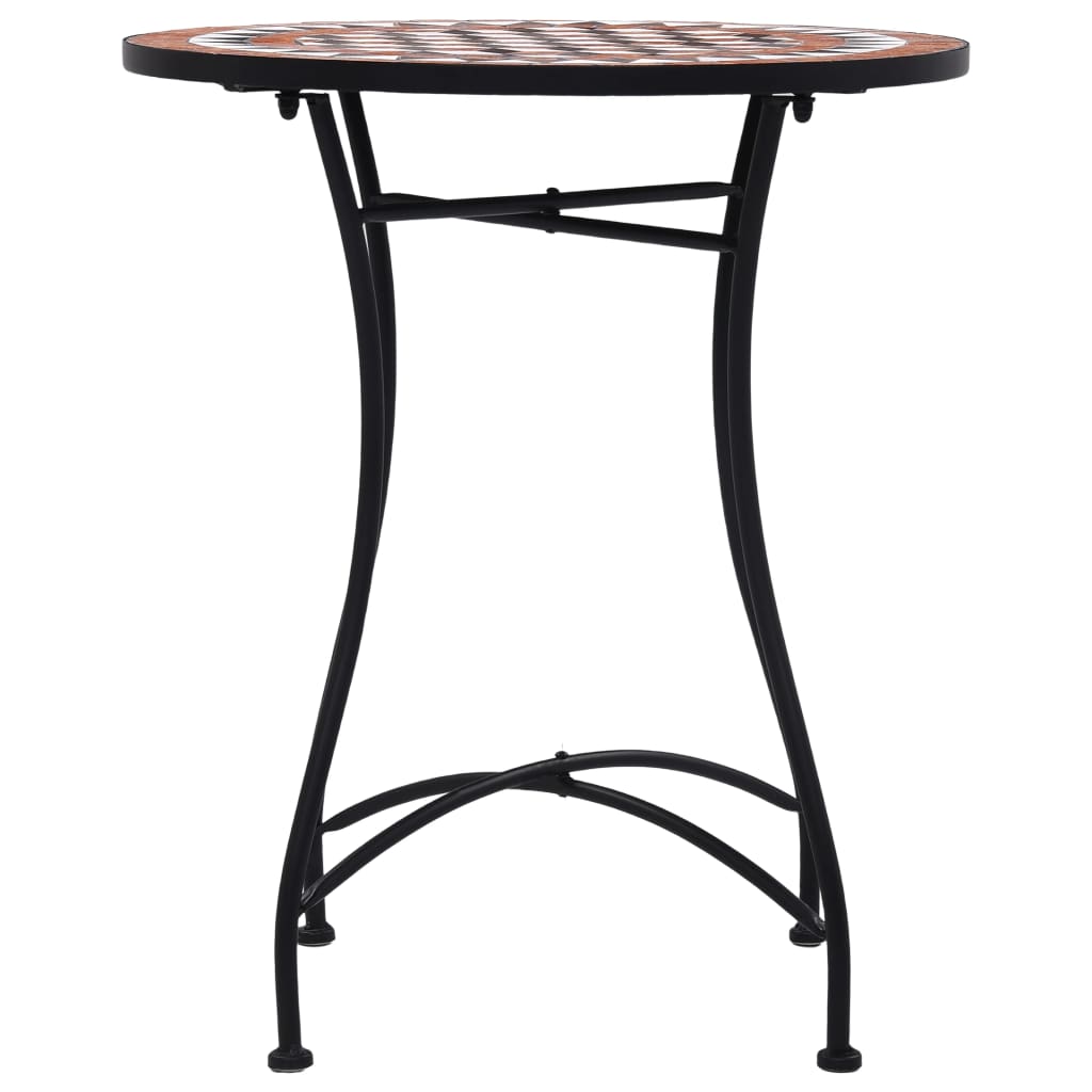 vidaXL Bistrotisch Mosaik Keramik Braun 60 cm