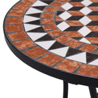 vidaXL Bistrotisch Mosaik Keramik Braun 60 cm