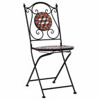 vidaXL Bistrostühle Mosaik 2 Stk. Keramik Braun