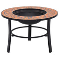 vidaXl Feuerstelle Mosaik Keramik Terracotta 68 cm