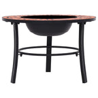 vidaXl Feuerstelle Mosaik Keramik Terracotta 68 cm